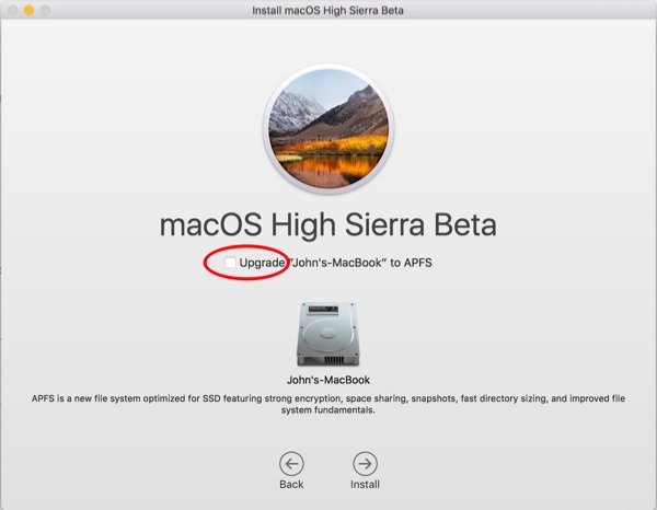 what file system for mac os high sierra